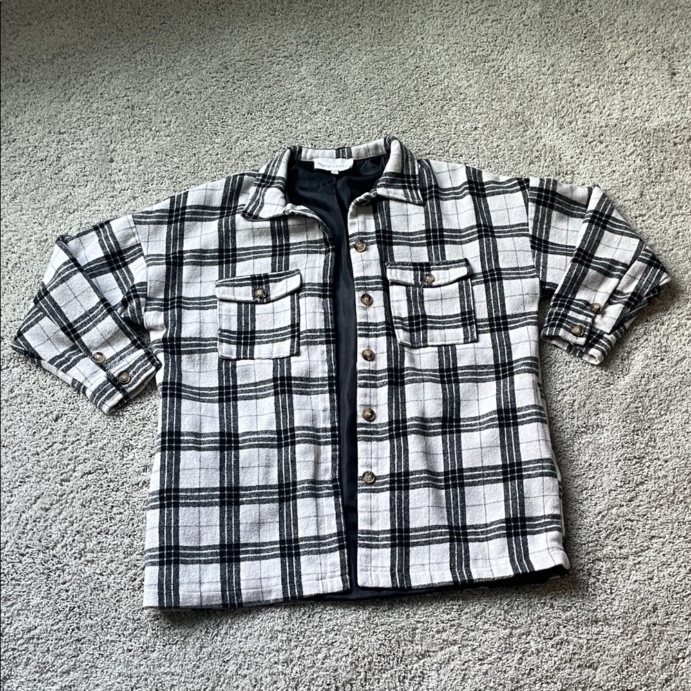 Plaid Button-Up Shirt